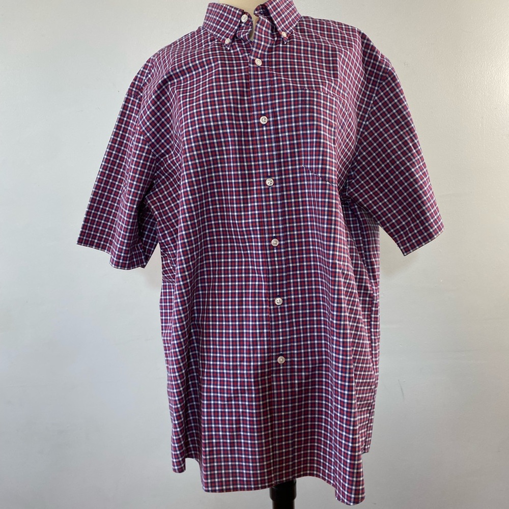 L.L.Bean Mens Plaid  Button Up Shirt Size L